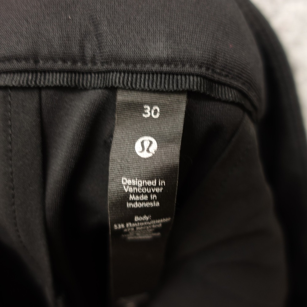 Lululemon ABC Pants Mens 30 Black Warpstreme Tech Slim Utility Trousers 31x29 - Picture 3 of 16